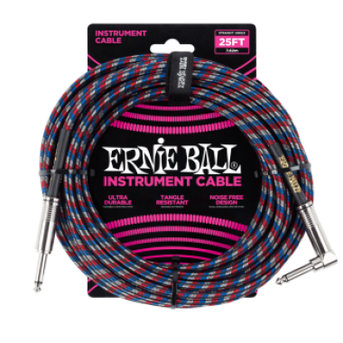 Cablu chitara împletit Ernie Ball   7,62 m